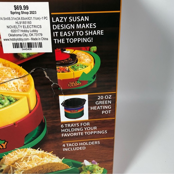 Nostalgia Dining New Taco Tuesday Heated Lazy Susan Taco Bar Meat